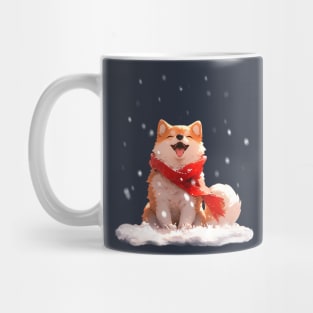 Shiba-Inu Puppy in the Snow Mug